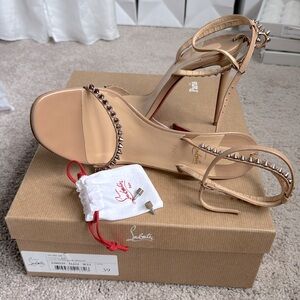 CHRISTIAN LOUBOUTIN So Me Spike Red Sole Sandals